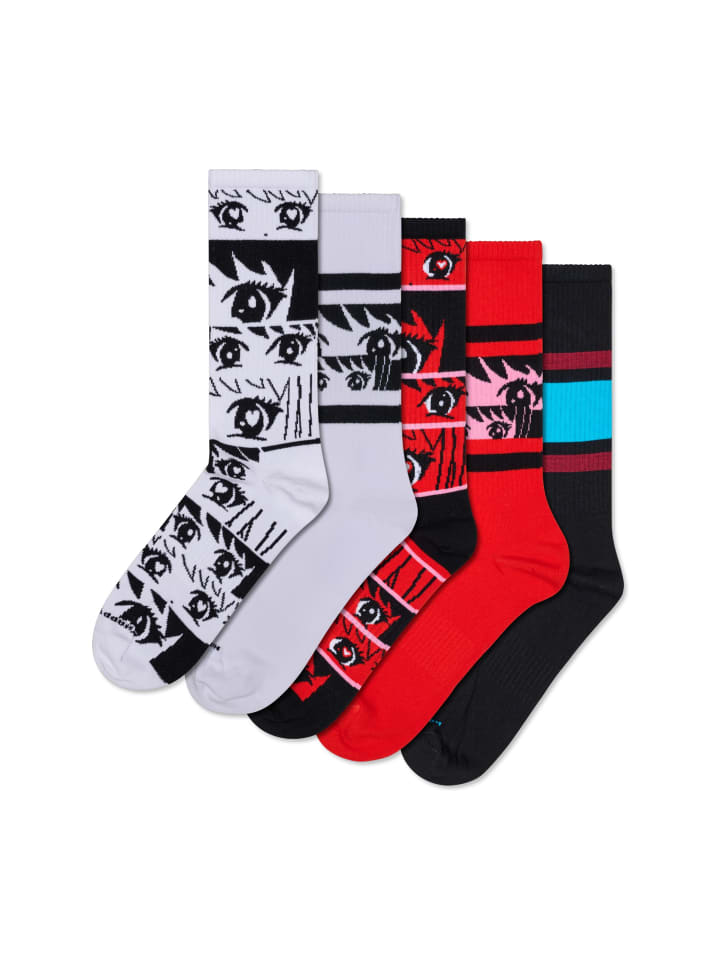 Happy Socks Набор из 5 носков с аниме-принтом, розовые
Happy Socks Набор из 5 носков с аниме-принтом, розовые