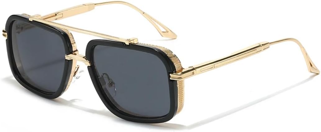 Ретро металлические солнцезащитные очки с двойной перемычкой для женщин, роскошные солнцезащитные очки, модные градиентные очки для мужчин в стиле панк с защитой от УФ-излучения UV400 TYUVIVO, Black Gray
Ретро металлические солнцезащитные очки с двойной перемычкой для женщин, роскошные солнцезащитные очки, модные градиентные очки для мужчин в стиле панк с защитой от УФ-излучения UV400 TYUVIVO, Black Gray