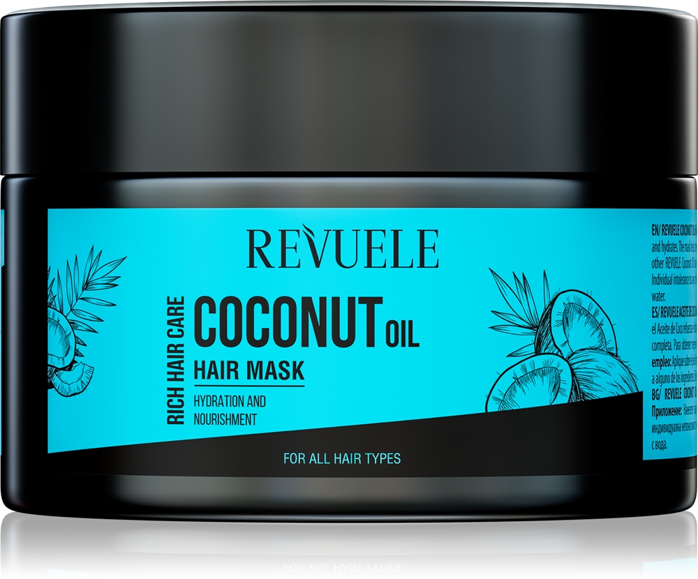 Маска для волос с кокосовым маслом, питательная и увлажняющая маска для волос Revuele, 360 мл
Маска для волос с кокосовым маслом, питательная и увлажняющая маска для волос Revuele, 360 мл