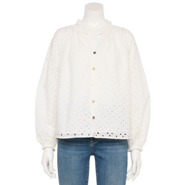 Женская адаптивная блузка с рюшами на воротнике Nine West, цвет white knight
Женская адаптивная блузка с рюшами на воротнике Nine West, цвет white knight