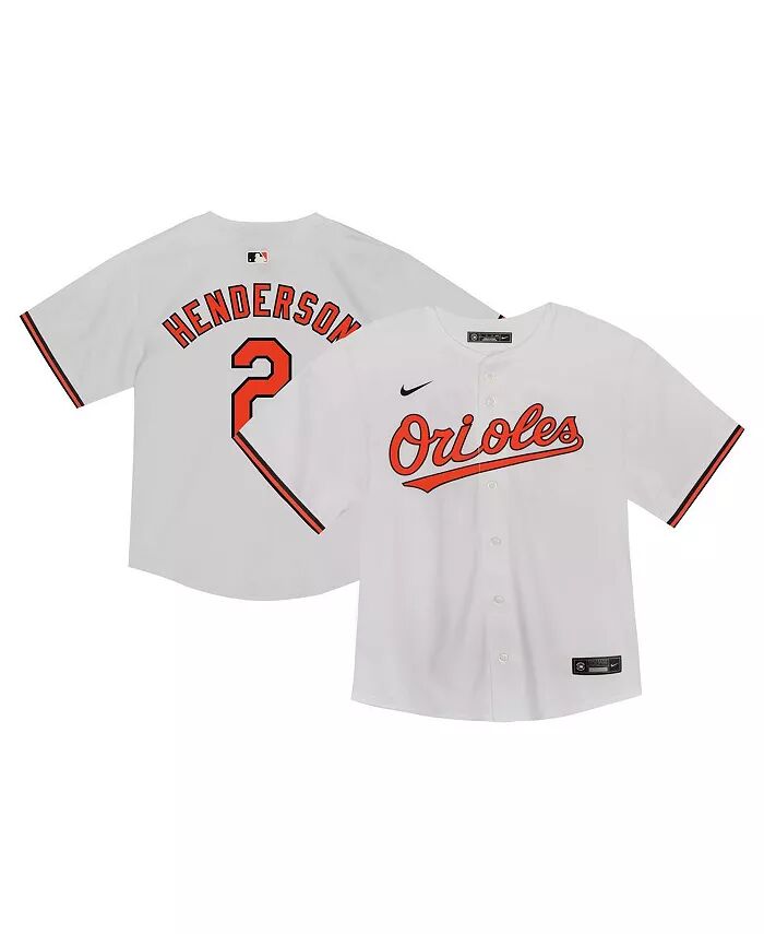 Малыш Гуннар Хендерсон Белая игровая майка Baltimore Orioles Nike
Малыш Гуннар Хендерсон Белая игровая майка Baltimore Orioles Nike