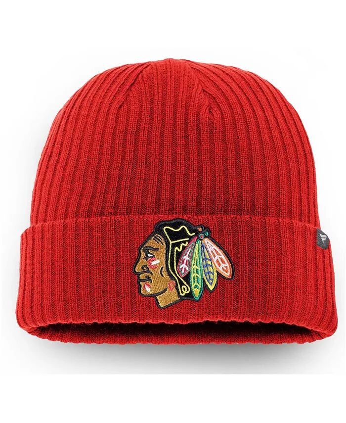 Мужская красная вязаная шапка с логотипом Chicago Blackhawks Core Primary Fanatics 
Мужская красная вязаная шапка с логотипом Chicago Blackhawks Core Primary Fanatics