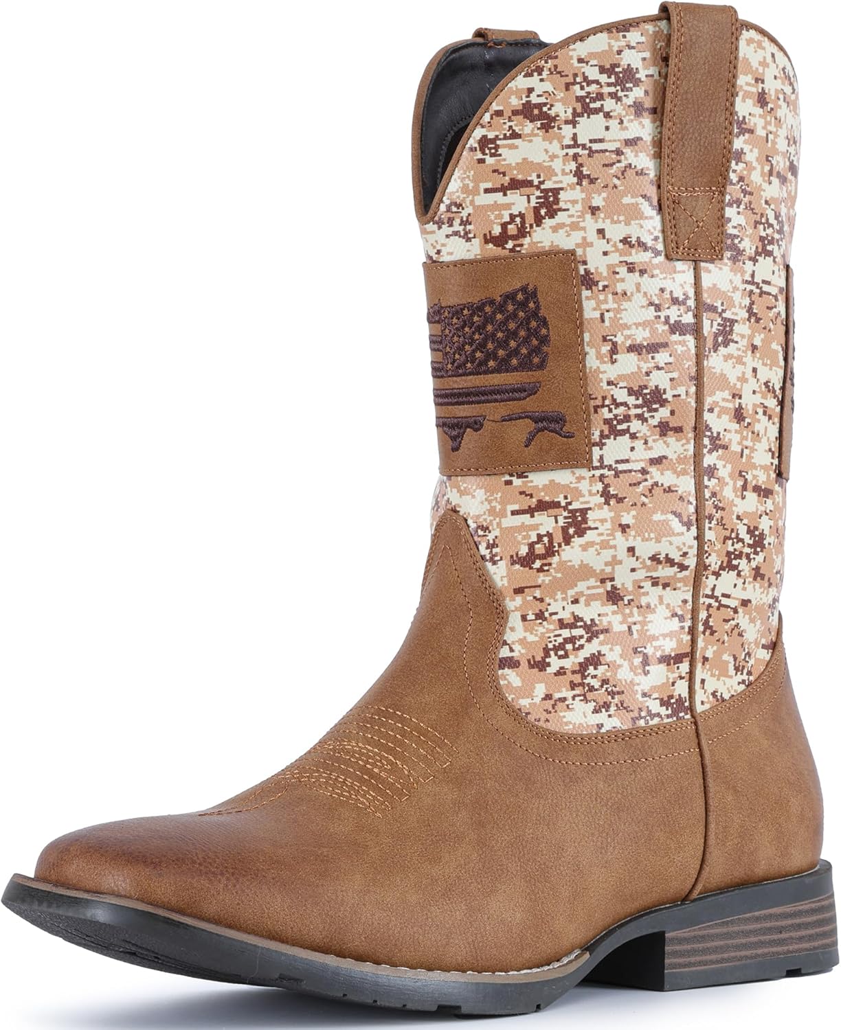 Мужские ковбойские сапоги IUV с широким голенищем, западного стиля, с традиционным американским флагом, ретро с квадратным носком, деревенские сапоги, коричневый
Мужские ковбойские сапоги IUV с широким голенищем, западного стиля, с традиционным американским флагом, ретро с квадратным носком, деревенские сапоги, коричневый