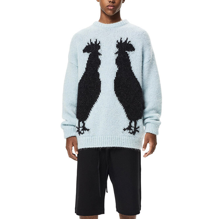 Свитер мужской светло-голубой Loewe, светло-голубой 
Свитер мужской светло-голубой Loewe, светло-голубой