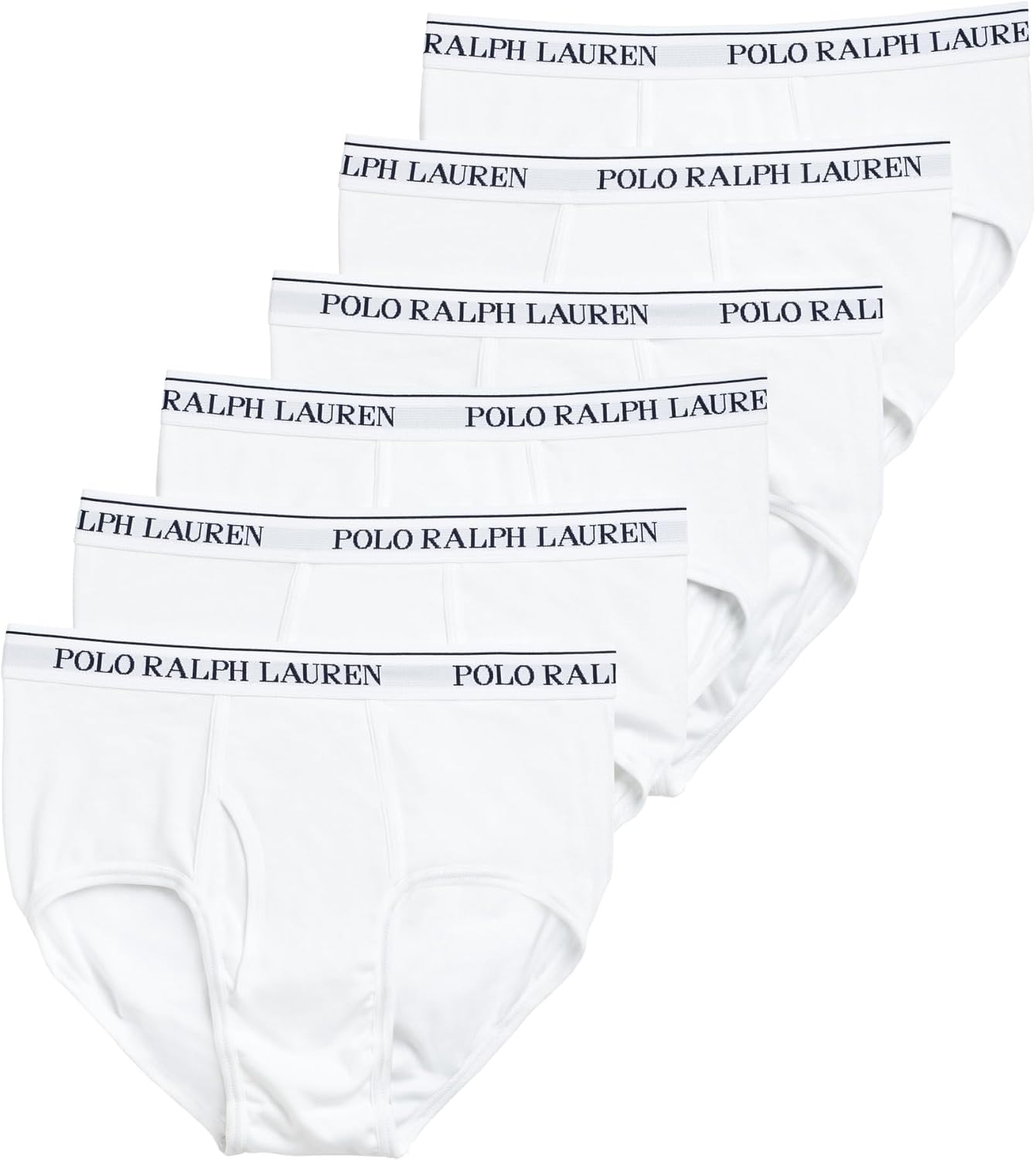 POLO RALPH LAUREN 6-Pack Classic Fit Cotton Mid-Rise Briefs - мужские трусы - классический крой - влагоотводящие, White
POLO RALPH LAUREN 6-Pack Classic Fit Cotton Mid-Rise Briefs - мужские трусы - классический крой - влагоотводящие, White