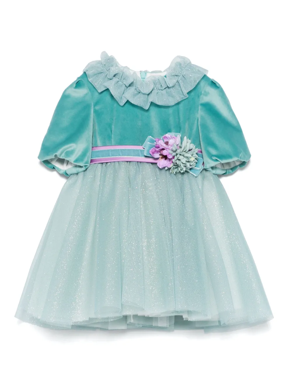 Платье с цветочной аппликацией Colorichiari, зеленый
Платье с цветочной аппликацией Colorichiari, зеленый