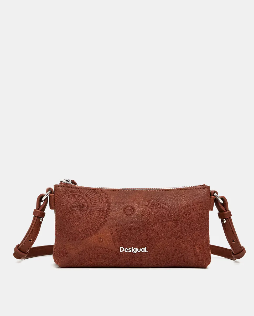 Большой кошелек с эффектом кожи Desigual, коричневый 
Большой кошелек с эффектом кожи Desigual, коричневый