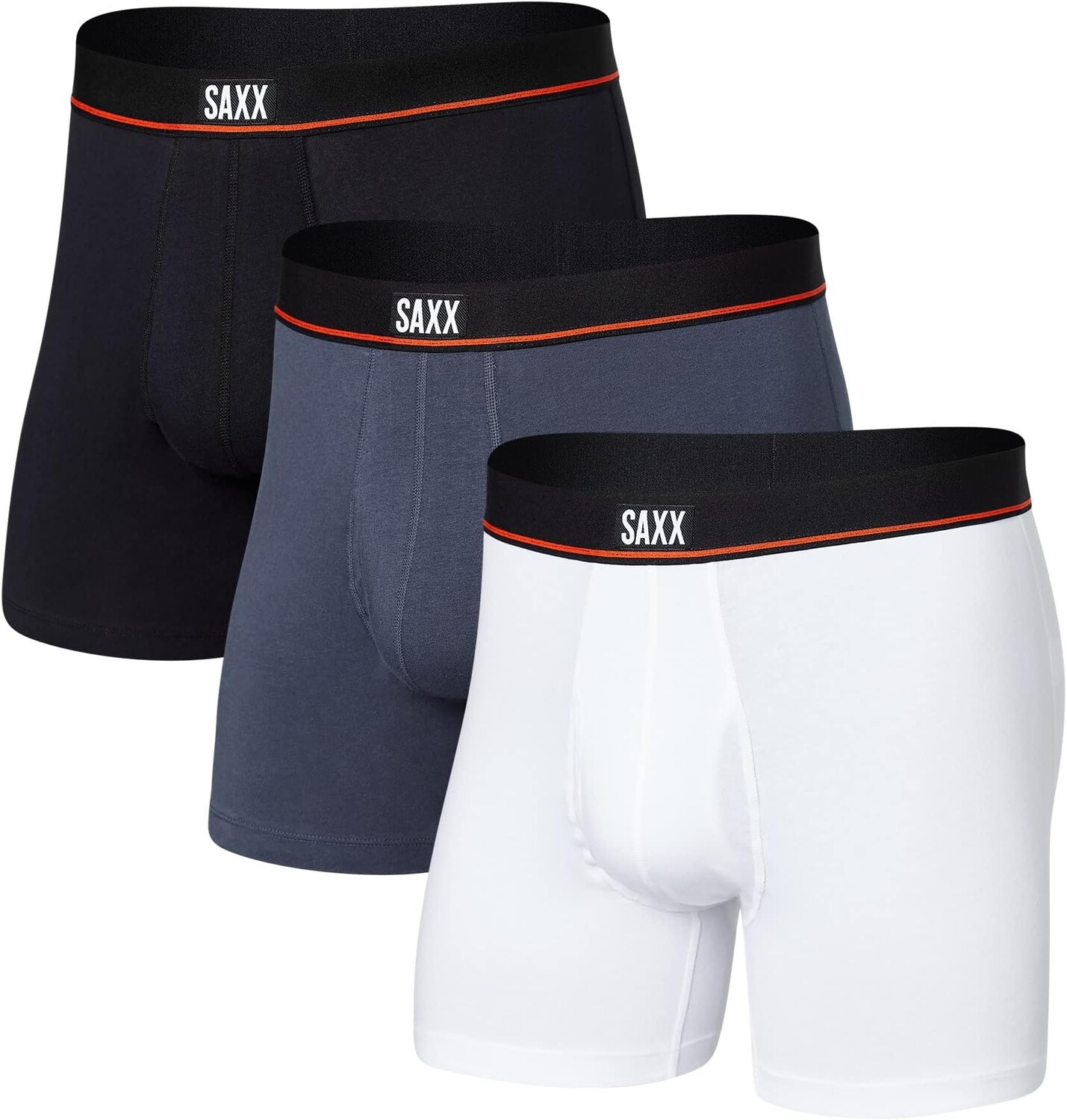 Трусы-боксеры из эластичного хлопка Non-Stop, 3 шт. SAXX UNDERWEAR, цвет Black/Deep Navy/White
Трусы-боксеры из эластичного хлопка Non-Stop, 3 шт. SAXX UNDERWEAR, цвет Black/Deep Navy/White