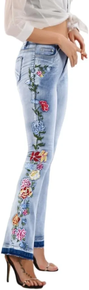 Джинсы Bell Bottom для женщин с цветочной вышивкой GKZA
Джинсы Bell Bottom для женщин с цветочной вышивкой GKZA