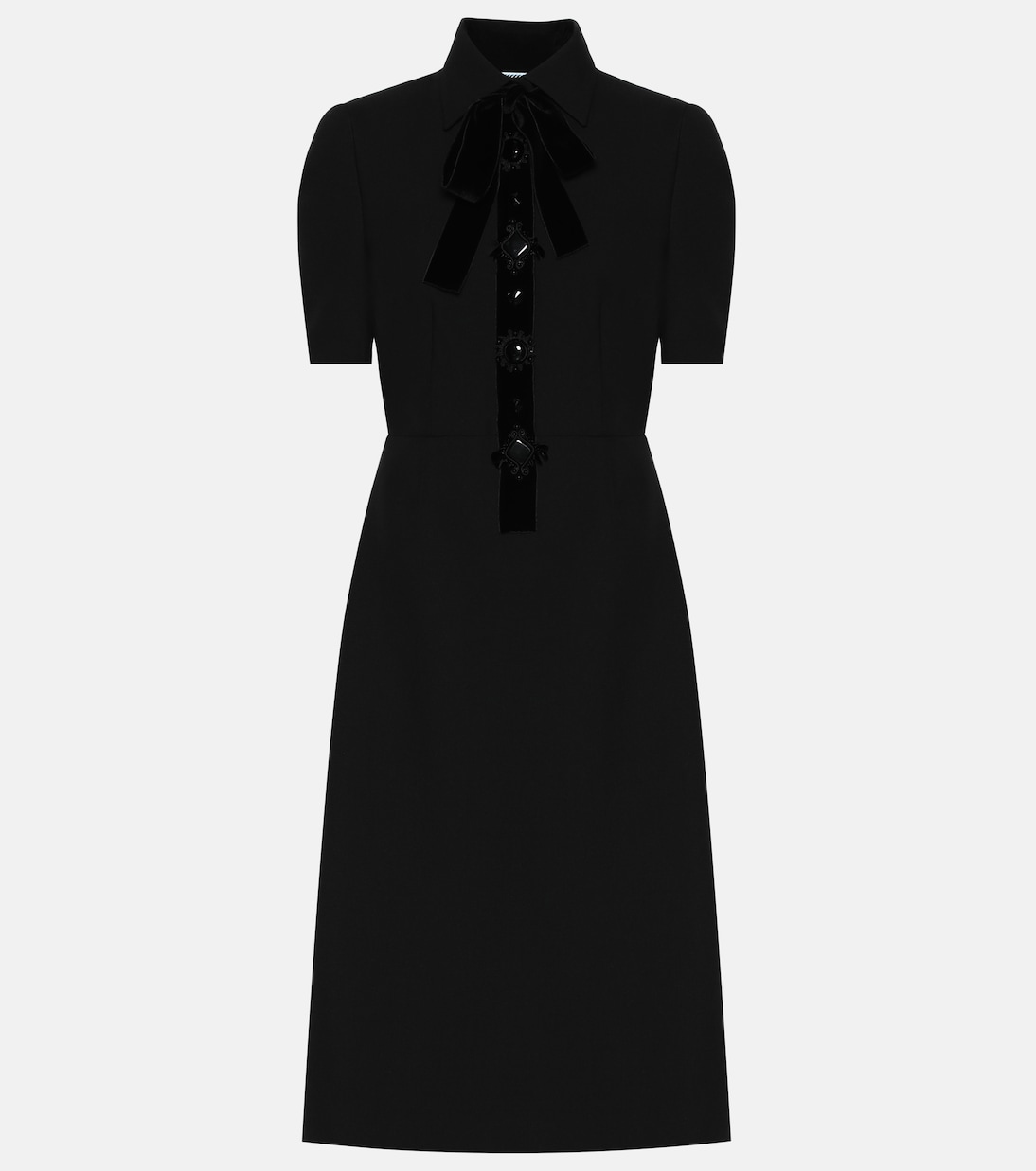 Платье миди из натуральной шерсти Prada, черный
Платье миди из натуральной шерсти Prada, черный