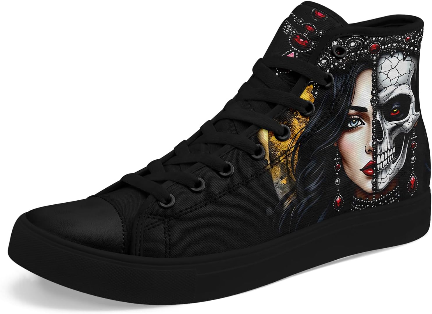 Высокие кеды с черепом и розами на холсте для мужчин и женщин - легкая, стильная повседневная обувь для концертов и улицы Awsole, черный
Высокие кеды с черепом и розами на холсте для мужчин и женщин - легкая, стильная повседневная обувь для концертов и улицы Awsole, черный