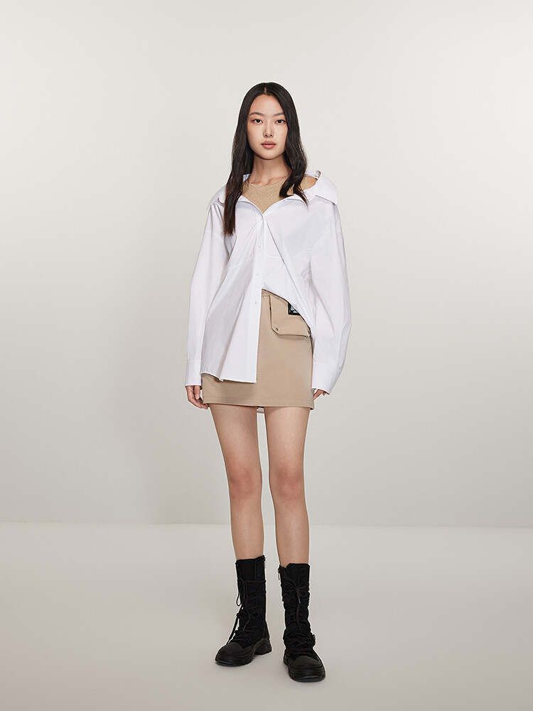 Рубашка женская Ochirly средней длины, кремовый
Рубашка женская Ochirly средней длины, кремовый