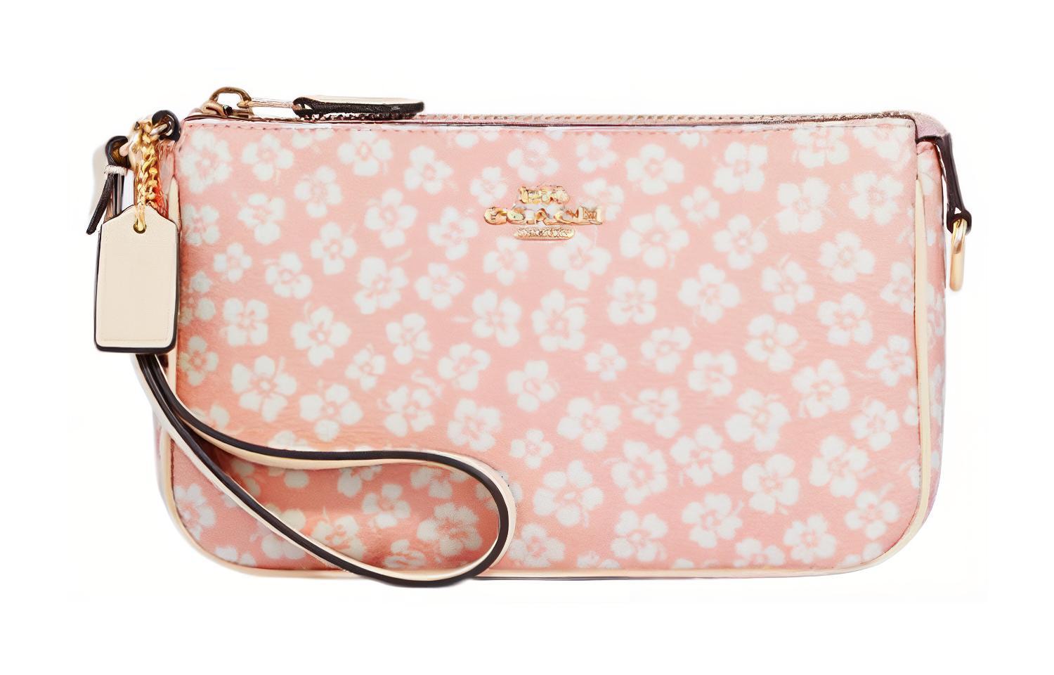 COACH Нолитская искусственная кожаная сумочка на одно плечо женская розово-белая
COACH Нолитская искусственная кожаная сумочка на одно плечо женская розово-белая