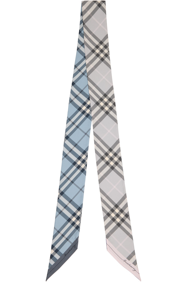 Шелковый шарф с контрастной клеткой Skinny Burberry, мультиколор
Шелковый шарф с контрастной клеткой Skinny Burberry, мультиколор