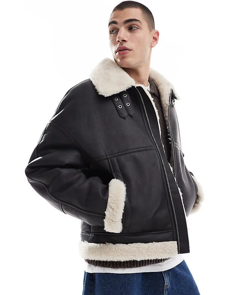 Куртка-авиатор из искусственной кожи черного цвета Bershka, Черный, Куртка-авиатор из искусственной кожи черного цвета Bershka
Куртка-авиатор из искусственной кожи черного цвета Bershka, Черный, Куртка-авиатор из искусственной кожи черного цвета Bershka