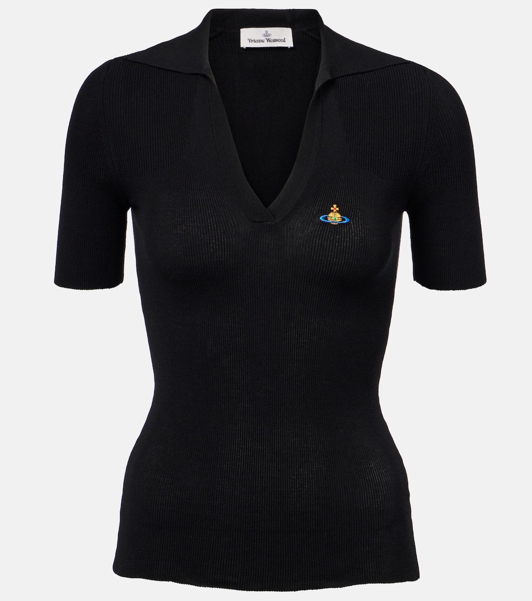 Рубашка-поло из хлопка Marina Vivienne Westwood, черный 
Рубашка-поло из хлопка Marina Vivienne Westwood, черный
