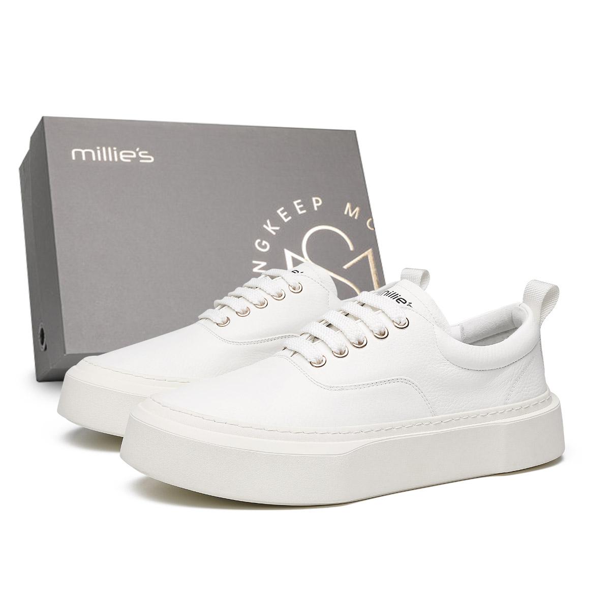Millies Мужские белые скейтерские кеды MILLIE'S Low Top с коробкой, всесезонные, цвет White All-Season
Millies Мужские белые скейтерские кеды MILLIE'S Low Top с коробкой, всесезонные, цвет White All-Season