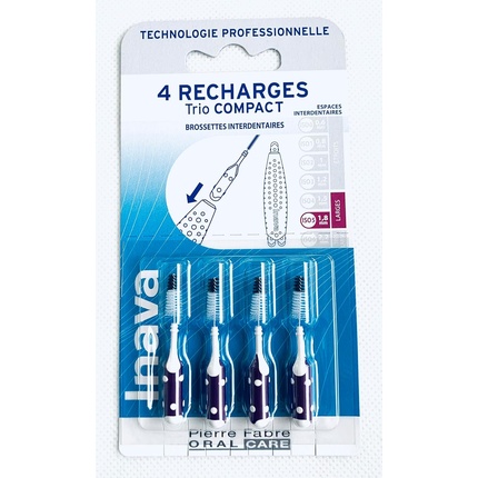 Сменные насадки Trio Brush Heads, компактный размер, Iso5 1.8 — упаковка из 4 шт Inava 
Сменные насадки Trio Brush Heads, компактный размер, Iso5 1.8 — упаковка из 4 шт Inava