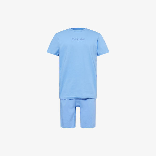 Пижама Calvin Klein хлопковая с вышитым логотипом, голубой
Пижама Calvin Klein хлопковая с вышитым логотипом, голубой
