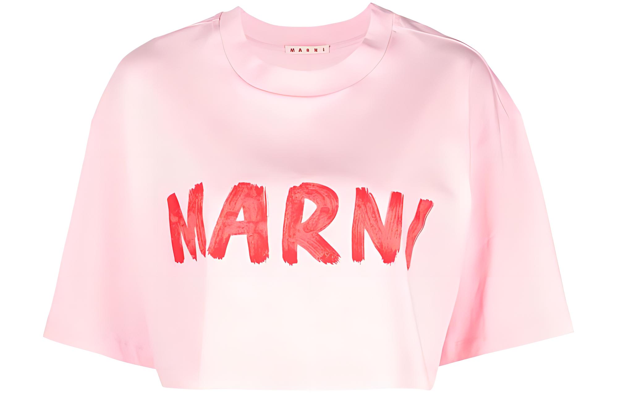 Кроп-футболка с принтом логотипа MARNI, розовый
Кроп-футболка с принтом логотипа MARNI, розовый