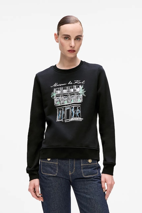 Хлопковая толстовка Karl Lagerfeld, черный
Хлопковая толстовка Karl Lagerfeld, черный