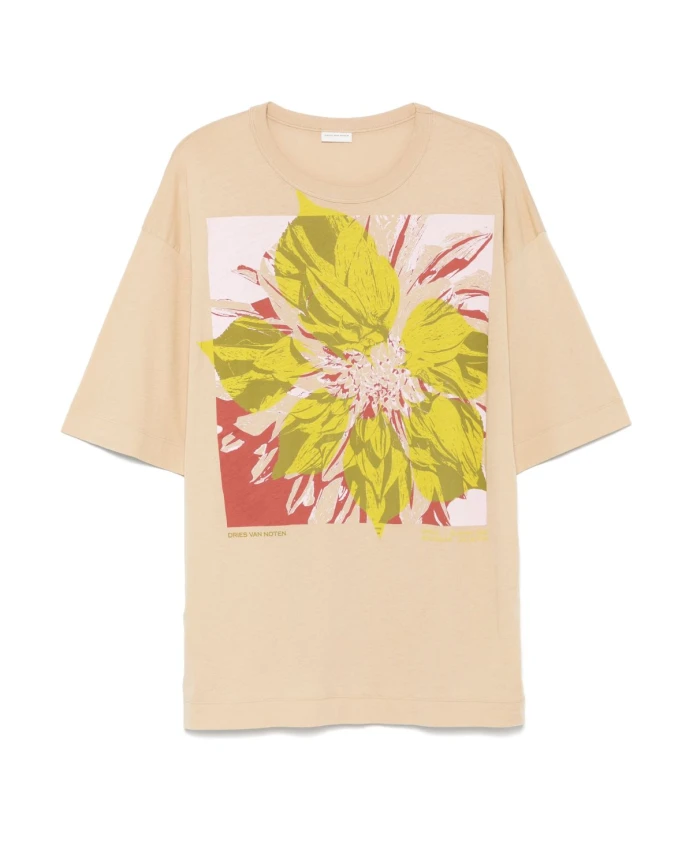 Футболка с круглым вырезом и короткими рукавами Dries Van Noten, белый
Футболка с круглым вырезом и короткими рукавами Dries Van Noten, белый