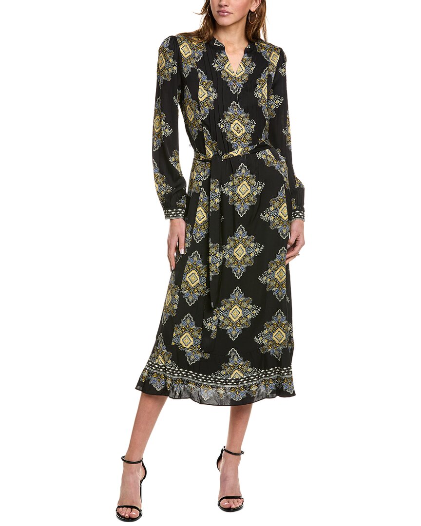 Elie Tahari Платье-рубашка Mila из смесового шелка, черный
Elie Tahari Платье-рубашка Mila из смесового шелка, черный