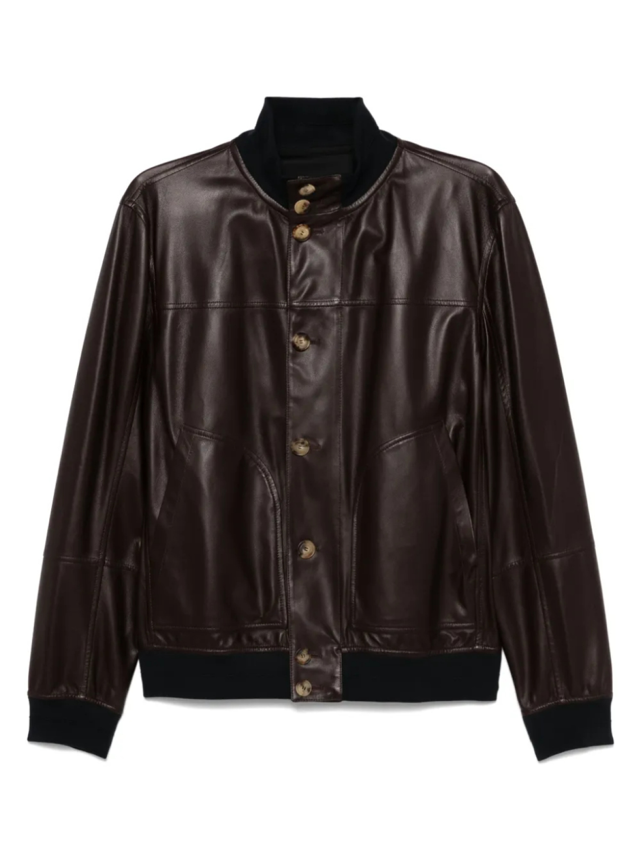 Кожаный бомбер Brunello Cucinelli, коричневый
Кожаный бомбер Brunello Cucinelli, коричневый