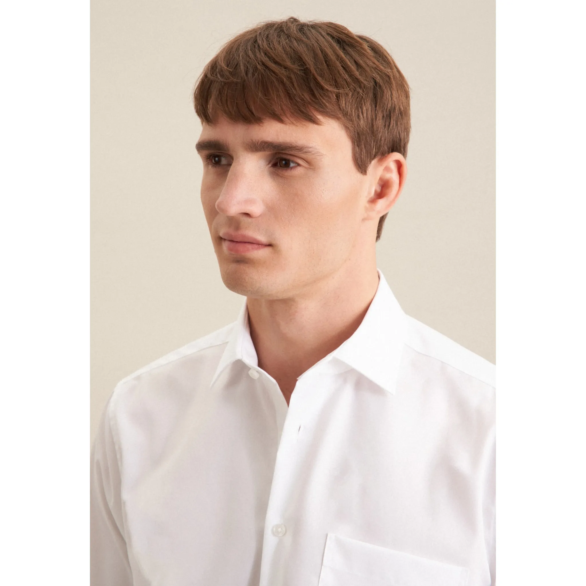 Деловая рубашка seidensticker "Regular", стандартный воротник "Кент" с длинными рукавами, однотонная, белый 
Деловая рубашка seidensticker "Regular", стандартный воротник "Кент" с длинными рукавами, однотонная, белый