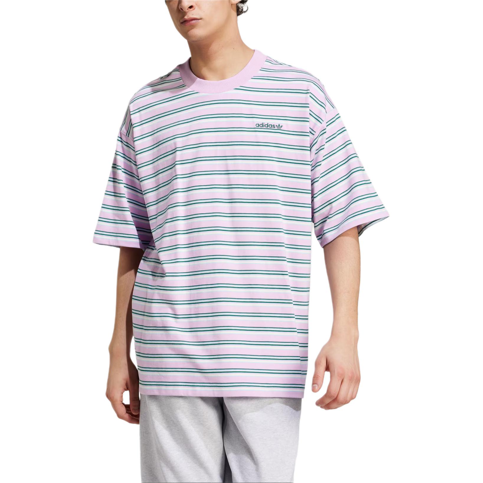 Футболка свободная в полоску 80-х Adidas, Blessing Светло-фиолетовая 
Футболка свободная в полоску 80-х Adidas, Blessing Светло-фиолетовая