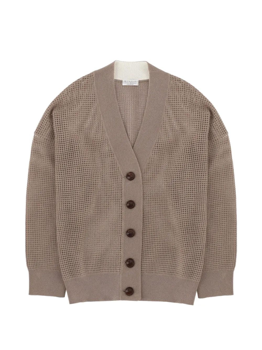 Кардиган в рубчик с застежкой на пуговицы Brunello Cucinelli, бежевый
Кардиган в рубчик с застежкой на пуговицы Brunello Cucinelli, бежевый