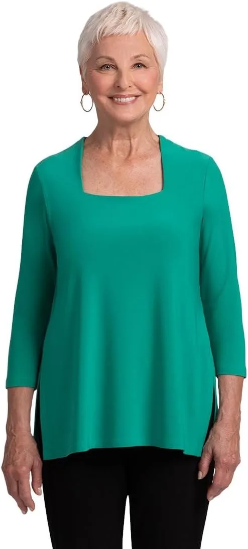 Sympli Women's Square Neck Top с рукавом 3/4
Sympli Women's Square Neck Top с рукавом 3/4