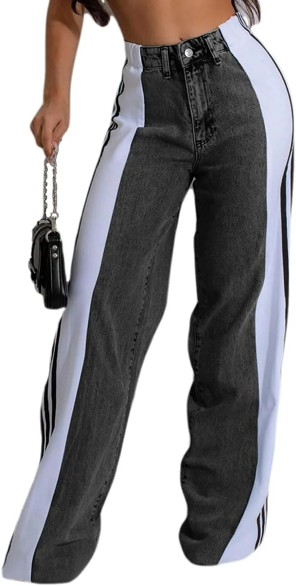 Женские джинсы high waisted wide leg с патчворком и полосками knowfashionstyle
Женские джинсы high waisted wide leg с патчворком и полосками knowfashionstyle