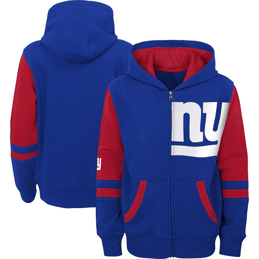 Толстовка с молнией во всю длину и цветными блоками Youth Royal New York Giants Outerstuff, цвет Gia Blue 
Толстовка с молнией во всю длину и цветными блоками Youth Royal New York Giants Outerstuff, цвет Gia Blue