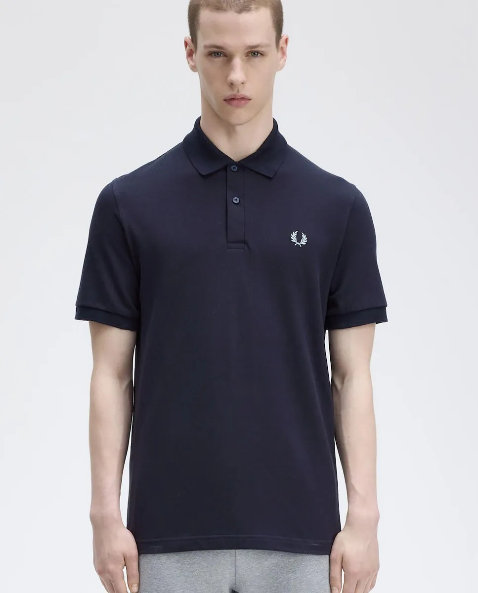 Мужская футболка поло с коротким рукавом, произведена в Англии Fred Perry, темно-синий 
Мужская футболка поло с коротким рукавом, произведена в Англии Fred Perry, темно-синий