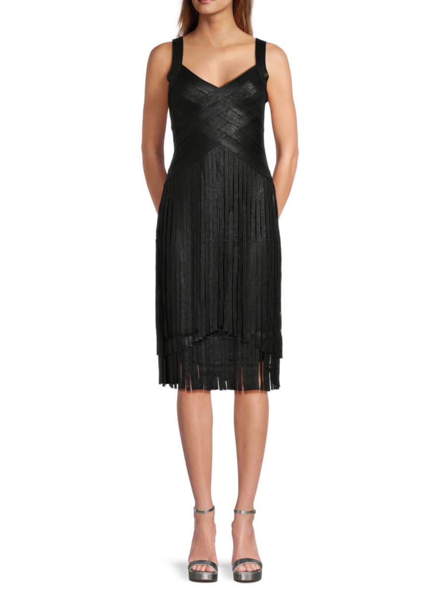 Платье Mischa Metallic Bandage-Seam Hervé Léger, черный
Платье Mischa Metallic Bandage-Seam Hervé Léger, черный