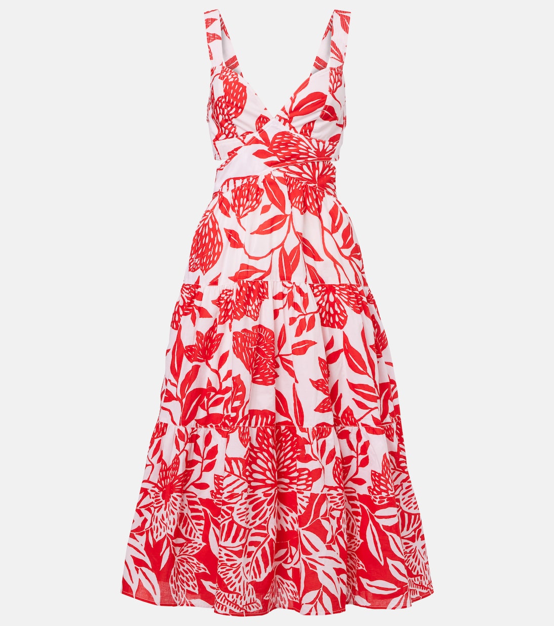 Кокосово-цветочное хлопковое платье миди Poupette St Barth, White Red Macro Stelis
Кокосово-цветочное хлопковое платье миди Poupette St Barth, White Red Macro Stelis