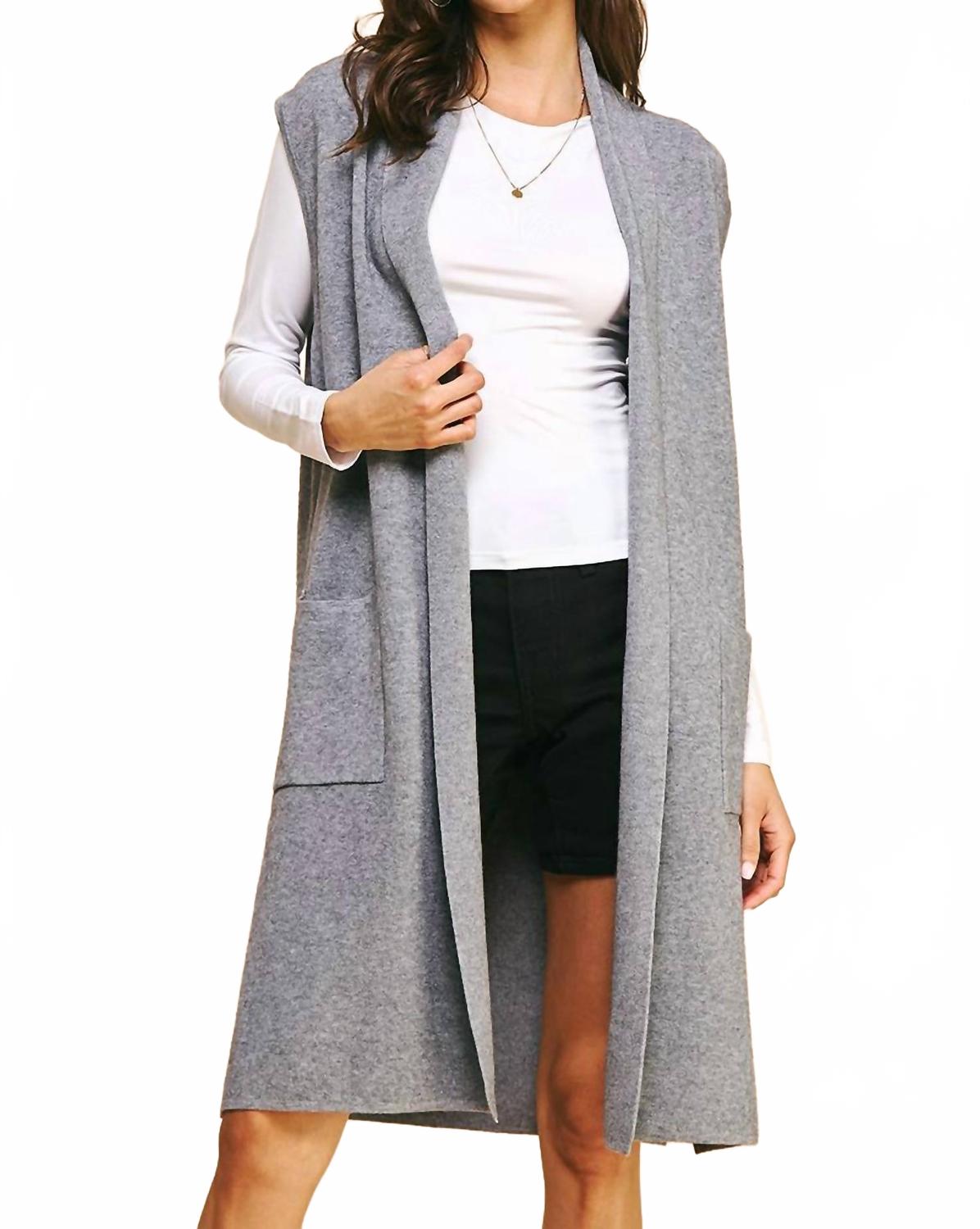 Кардиган Marny Long Vest в цвете «меланжевый серый» PINCH
Кардиган Marny Long Vest в цвете «меланжевый серый» PINCH