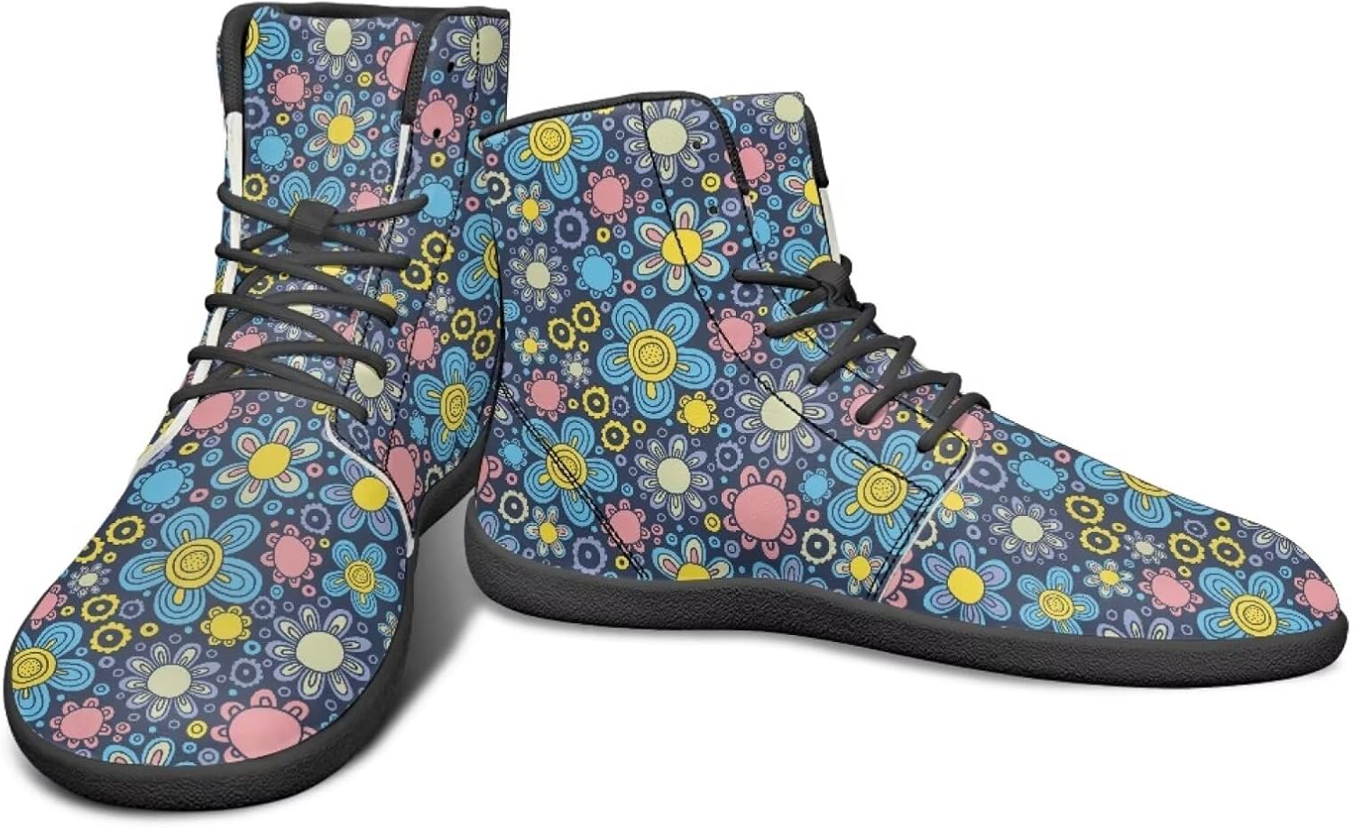 Высокие кроссовки с цветочным узором и нулевым перепадом для мужчин и женщин, легкие минималистичные обувь для бега и походов Watdotory, Colourful Hippie Flower Design
Высокие кроссовки с цветочным узором и нулевым перепадом для мужчин и женщин, легкие минималистичные обувь для бега и походов Watdotory, Colourful Hippie Flower Design