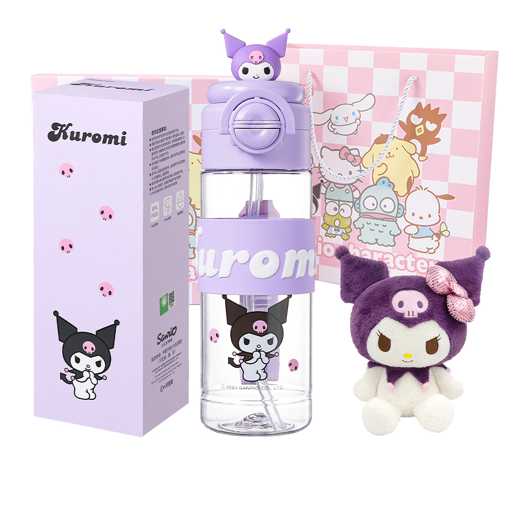 Yugui Dog Plastic Water Cups 580ml Sanrio, Kuromi Water Cup+Box+Large Doll
Yugui Dog Plastic Water Cups 580ml Sanrio, Kuromi Water Cup+Box+Large Doll