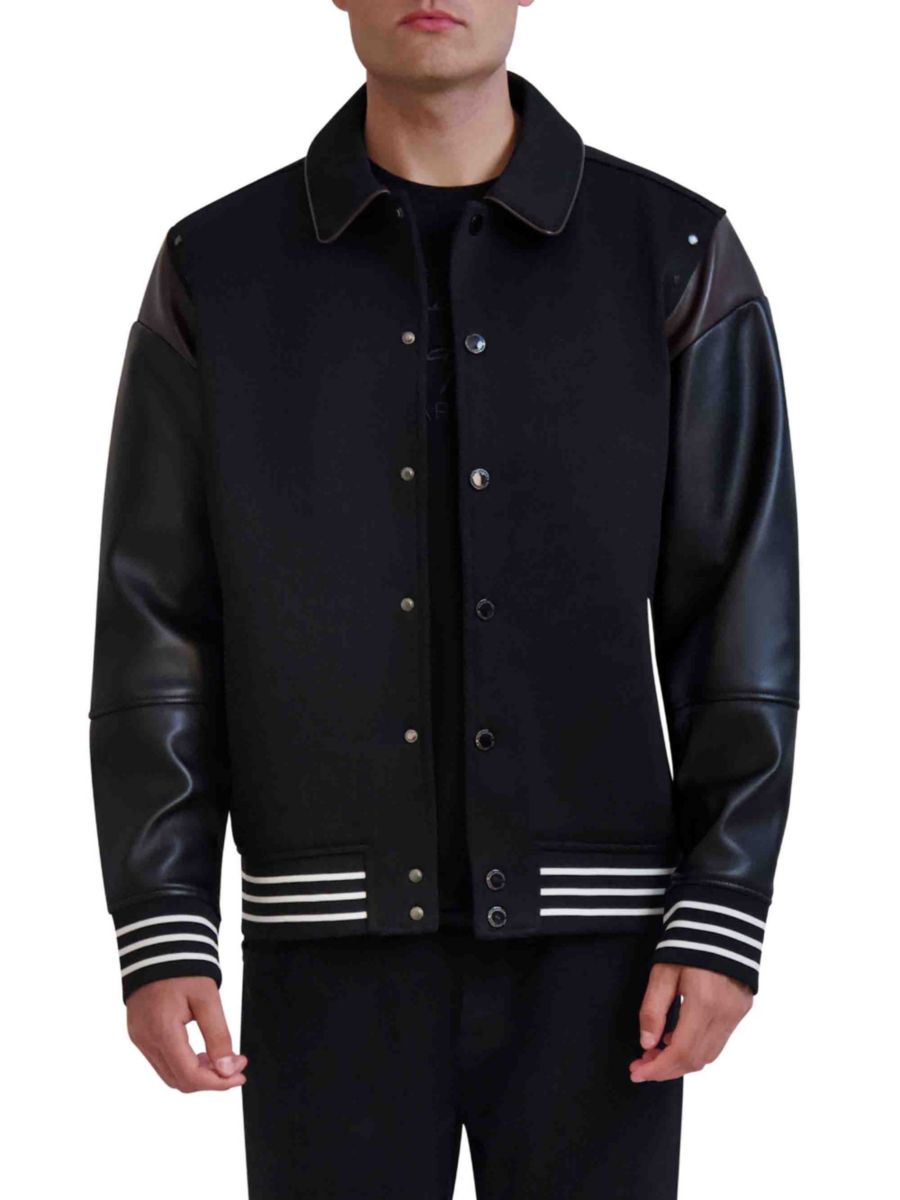 Куртка-бомбер с рукавами из искусственной кожи Karl Lagerfeld Paris, черный мульти
Куртка-бомбер с рукавами из искусственной кожи Karl Lagerfeld Paris, черный мульти