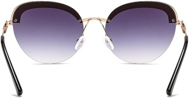 Круглые солнцезащитные очки для женщин, бриллиантовая полуободковая оправа из сплава, градиентные линзы, металлические шарниры, защита от УФ-излучения UV400 VFDHN, C6
Круглые солнцезащитные очки для женщин, бриллиантовая полуободковая оправа из сплава, градиентные линзы, металлические шарниры, защита от УФ-излучения UV400 VFDHN, C6