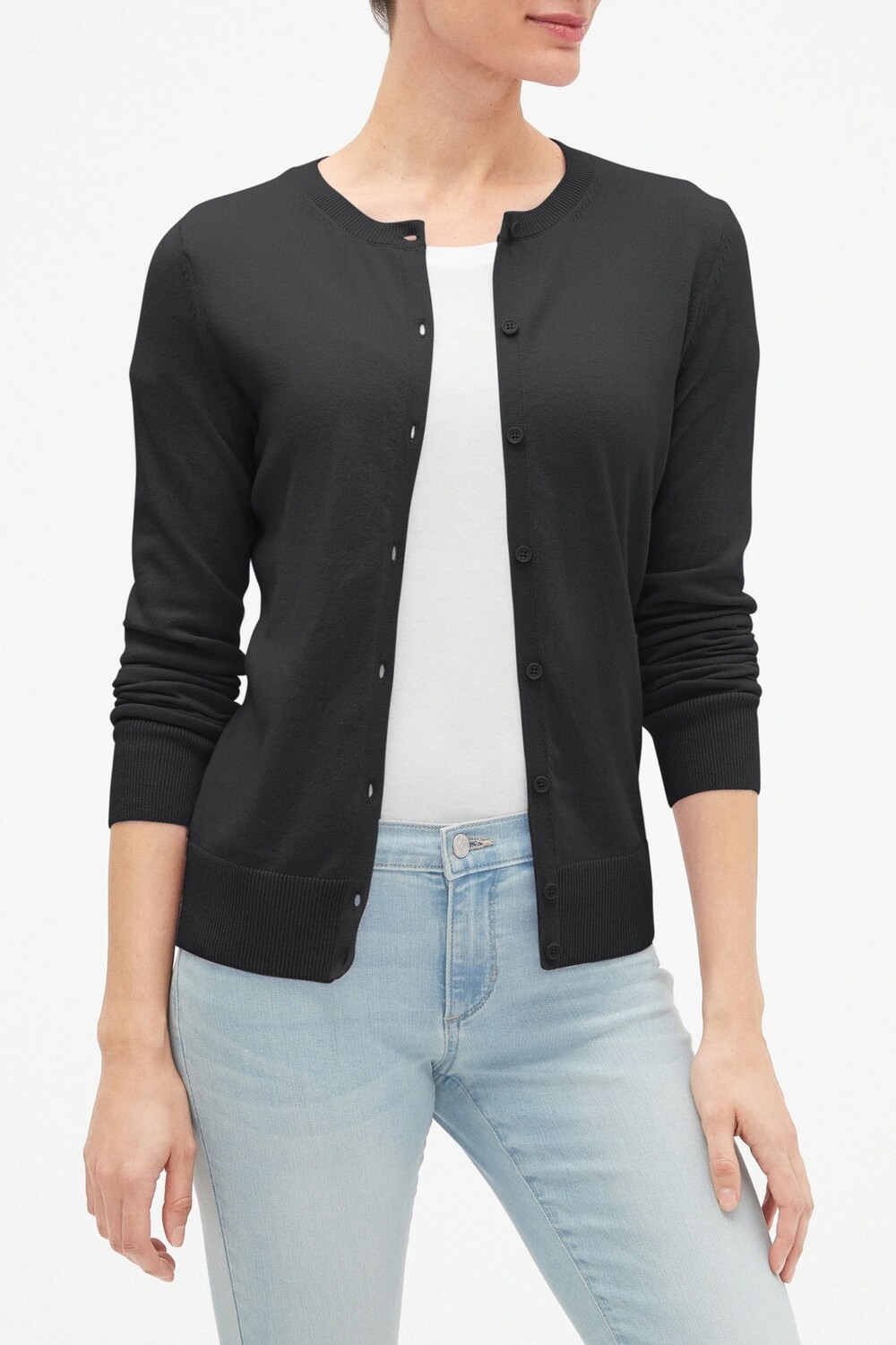 Кардиган с круглым вырезом Gap, черный
Кардиган с круглым вырезом Gap, черный
