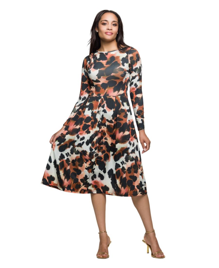 Женское платье миди с длинными рукавами 24seven Comfort Apparel, Brown Multi
Женское платье миди с длинными рукавами 24seven Comfort Apparel, Brown Multi