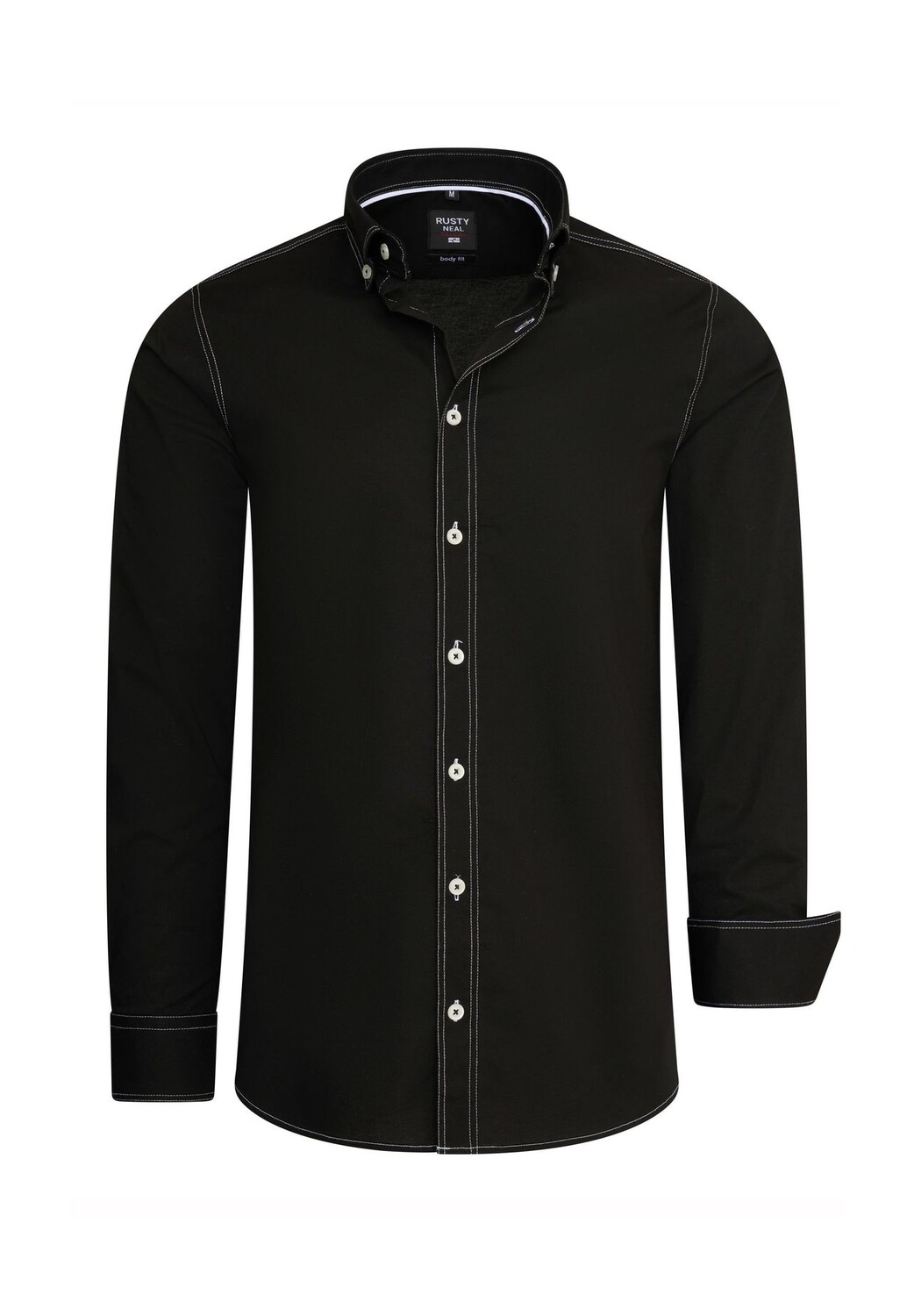 Рубашка с длинными рукавами и тонкой контрастной строчкой RUSTY NEAL, черный
Рубашка с длинными рукавами и тонкой контрастной строчкой RUSTY NEAL, черный