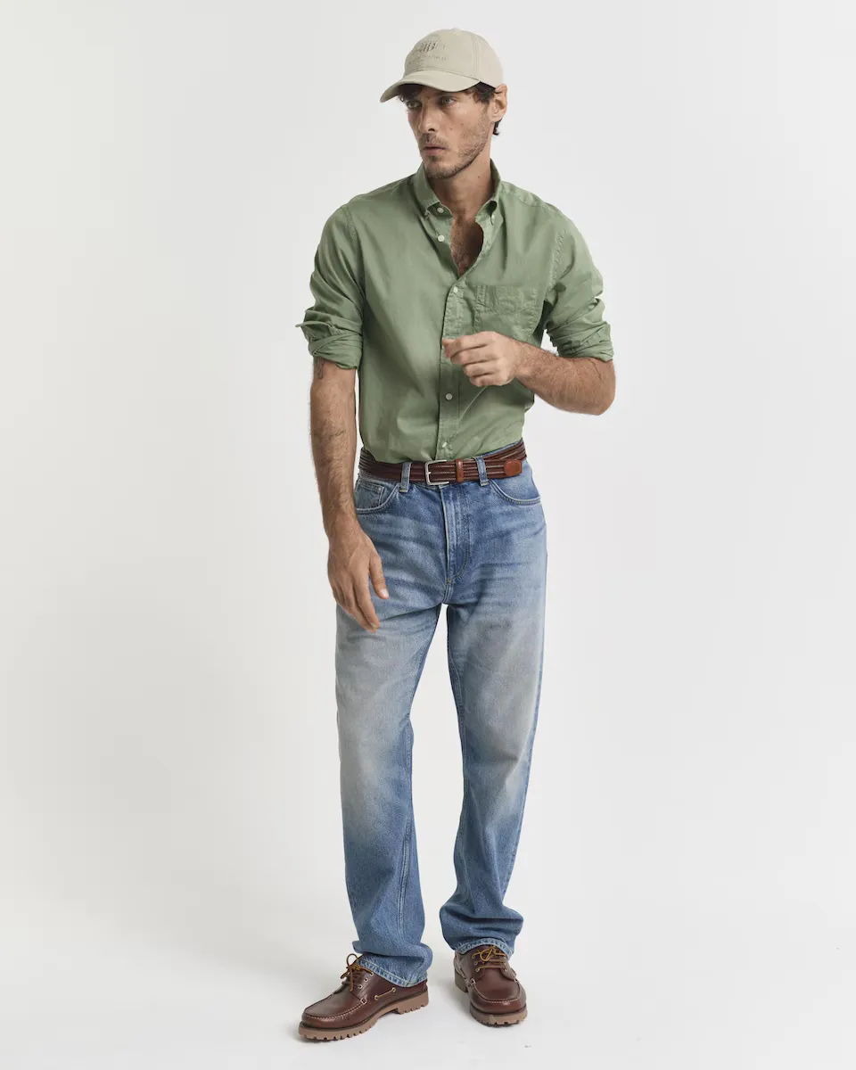 Мужская рубашка прямого кроя с нагрудным карманом Gant, цвет Kaki 
Мужская рубашка прямого кроя с нагрудным карманом Gant, цвет Kaki