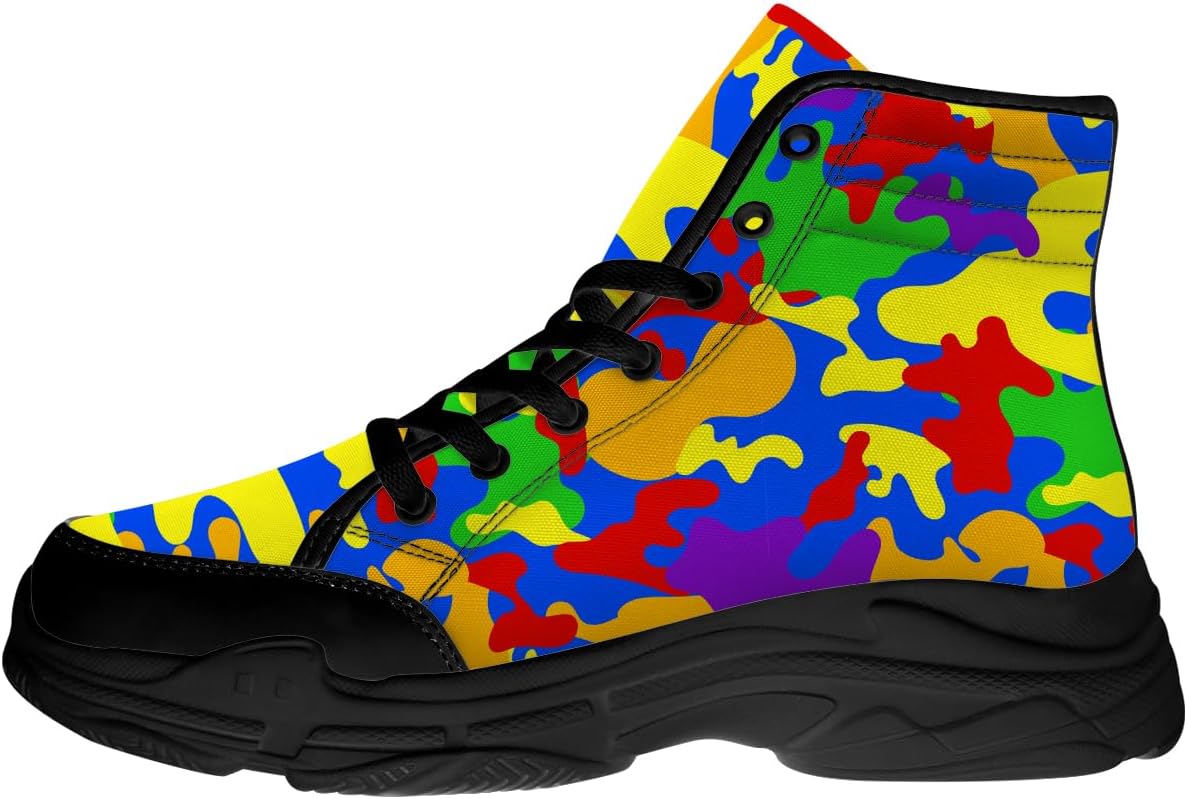 Кроссовки Quorax Camouflage с высоким верхом для мужчин и женщин, на шнуровке, из ткани, подарок для него и для нее, 3114 Camouflage Rainbow
Кроссовки Quorax Camouflage с высоким верхом для мужчин и женщин, на шнуровке, из ткани, подарок для него и для нее, 3114 Camouflage Rainbow