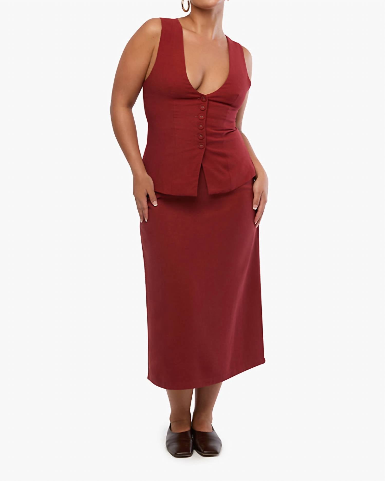 Юбка-трапеция красная WeWoreWhat
Юбка-трапеция красная WeWoreWhat