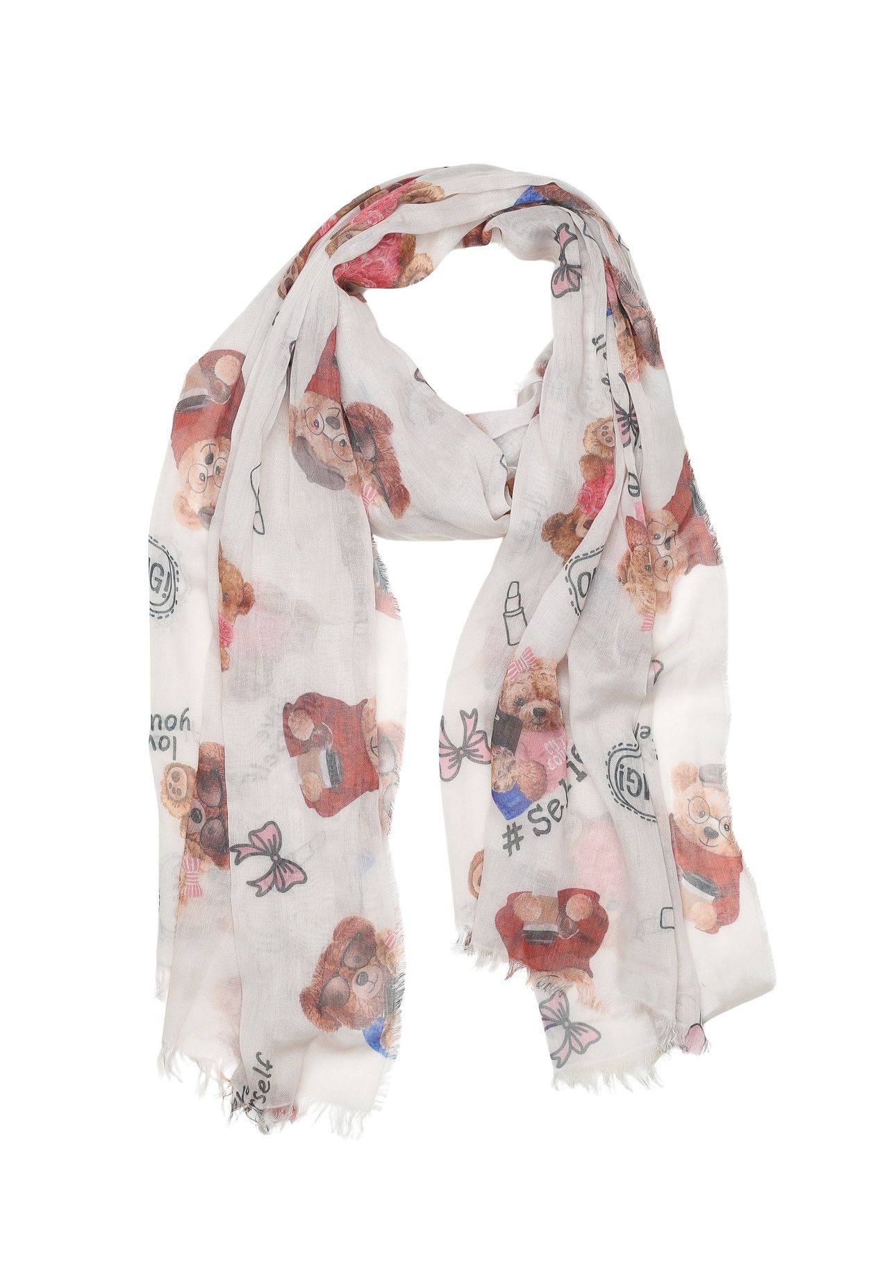 Шарф Тедди с ярким принтом Collezione alessandro, бежевый
Шарф Тедди с ярким принтом Collezione alessandro, бежевый