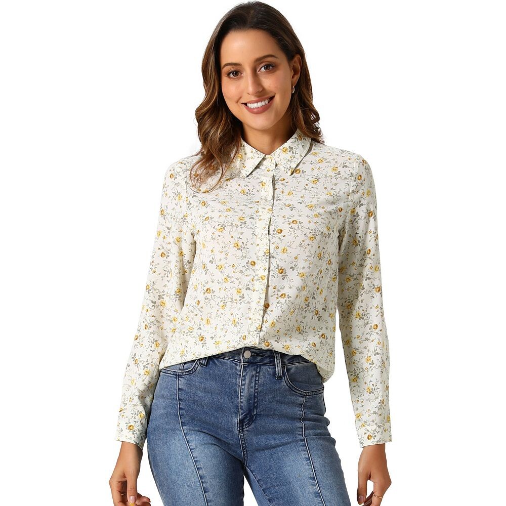 Женская рубашка на пуговицах с длинным рукавом и цветочным принтом ALLEGRA K, цвет Beige Yellow Floral
Женская рубашка на пуговицах с длинным рукавом и цветочным принтом ALLEGRA K, цвет Beige Yellow Floral